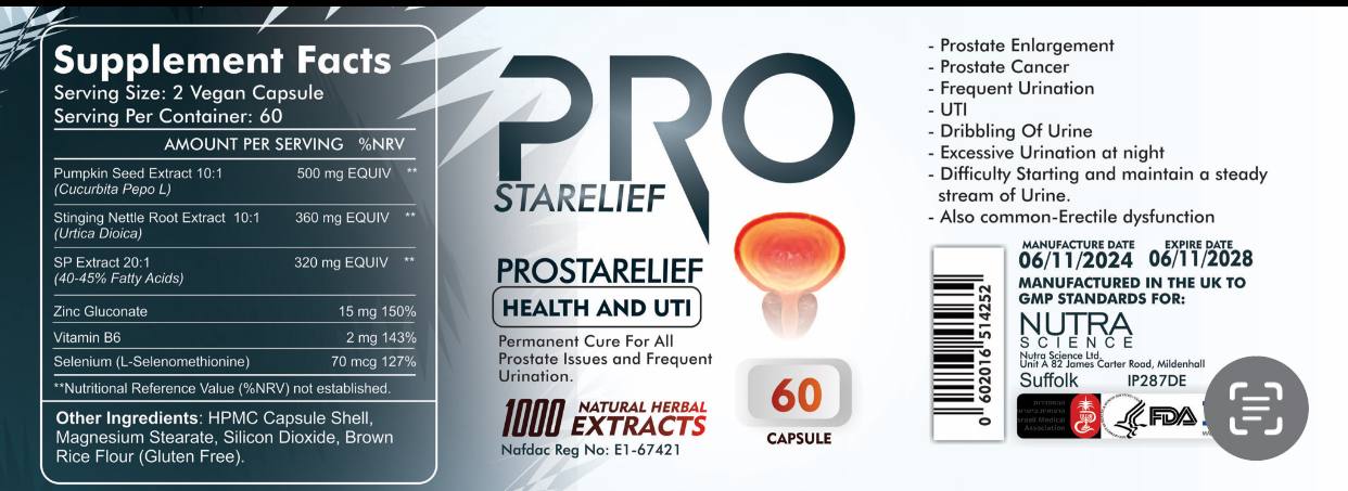 ProstaRelief label
